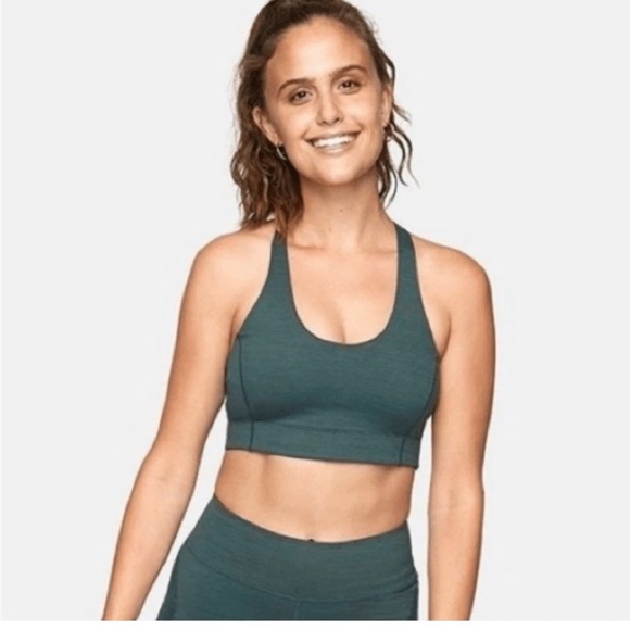 Outdoor Voices Other - Outdoor Voices Sports Bra Size Large Teal Racerback Keyhole Back Supportive